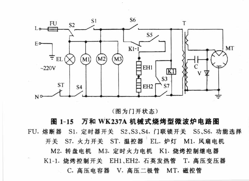 万和微波炉电路图