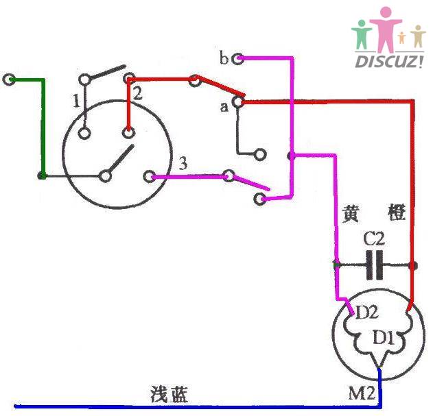 我的双桶洗衣机电路给我搞乱了,请高手指教,万分感谢!